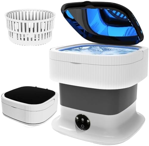 Portable Washing Machine,Mini Washer 16L Upgraded With Spin Basket,Small Clothes Folding Washing Machine Of Underwear, Baby And Small Clothes With Dryer Deep Cleaning for Home Apartments Dormitories, Hotels Clothes