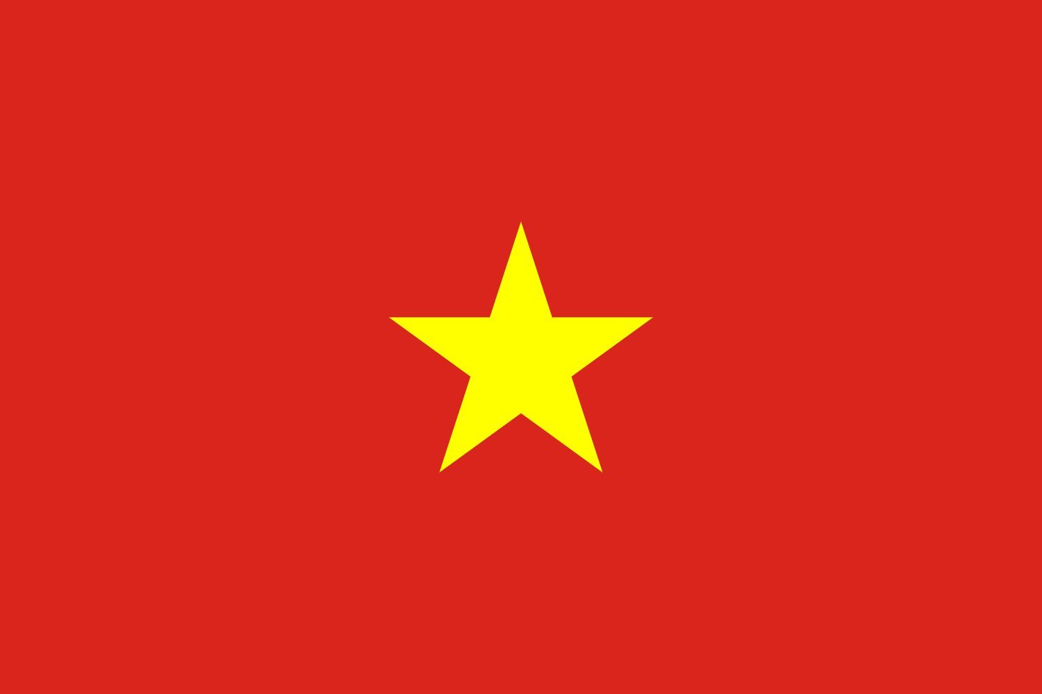 Drapeau Viêt Nam 0.96m² de qualité supérieure aux finitions soignées
