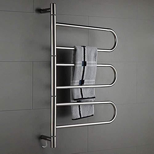 Calentadores de toallas, Calentador de toallas, Toallero eléctrico para baño Montado en la pared Seguridad Secador de toallas con ahorro de energía Accesorios de baño para el hogar, Calentadores de t