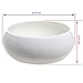 MyGift 8.75 Inch Round White Ceramic Planter - Indoor Gardening Planters for Flower, Cactus, Succulent Plants with Drainage Hole