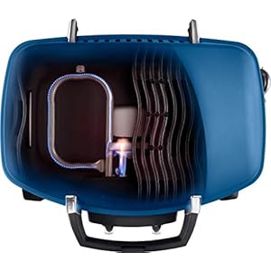 Napoleon travelq 285 portable propane gas grill blue 2 burners for tailgating camping and small outdoor spaces  urban country home decor