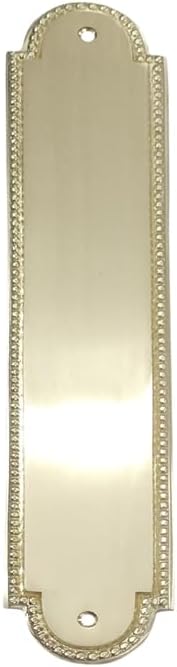 Adonai Hardware 10" "Kithlish Georgian Brass Push Plate - Satin Brass Unlacquered