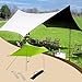 kowaku Beach Canopy Sun Protection Tent Easy to Setup Windproof Ropes with 2 Stability Poles Outdoor for Fishing Camping, Green