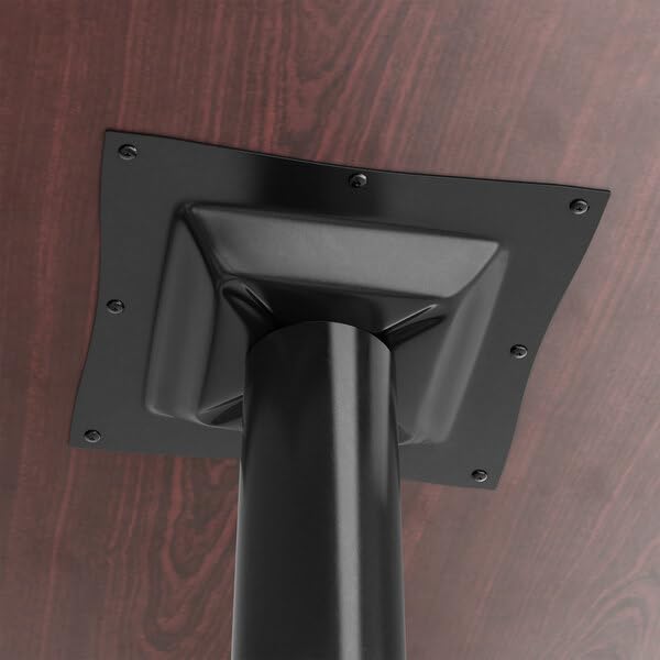 Stamped Steel Table Base, Black Powder-Coated Cross Base, 33x33 Inch, 3 Inch Column, Standard Height 28 Inch
