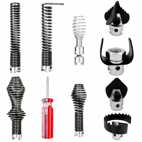 Drain Snake Attachment Kit, 10 Pcs 5/8 in Cutter Heads for K-400 C-4-C-9