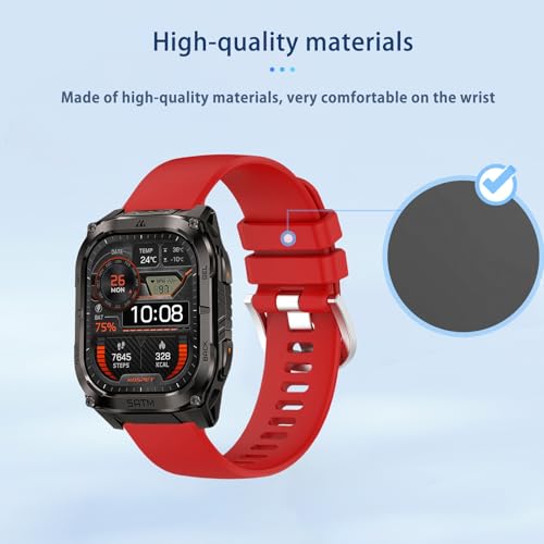 Correa para Smartwatch KOSPET Tank M4C de silicona roja miniatura 3