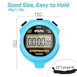 FCXJTU Digital Simple Stopwatch Timer, No Bells, No Alarm, Simple Basic Operation, Silent, Clear Display, ON/Off, Large Display for Swimming Running Training Kids Coaches Referees Teachers - Image 5