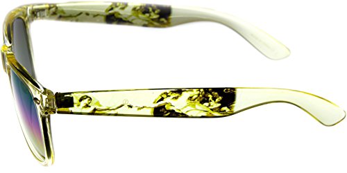 Love Wins Unisex Rainbow Mirror Lens Sunglasses with Michaelangelo Print3