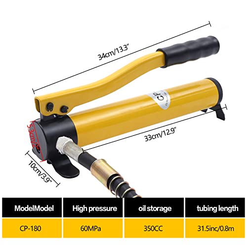 Podnośnik hydrauliczny o niskim profilu 20T z ręczną pompą CP-180, wielosekcyjny zestaw zasilający Porta Power