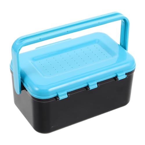 Kisangel ワームベイトホルダー 釣り餌箱 ポータブル釣り道具 オーガナイザー ミミズ 赤ミミズ用 収納容器 クリップ付き 軽量 釣り道具収納