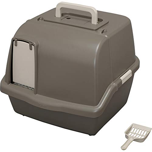アイリスオーヤマ 猫用トイレ本体 散らかりにくいネコトイレ  ブラウン 大型