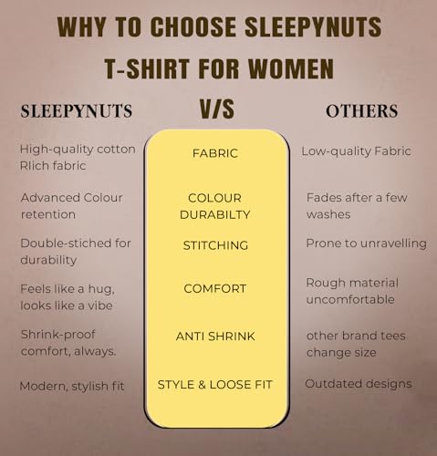 Image of Sleepynuts Women Boyfriend Plain Round Neck Half Sleeve T-Shirt