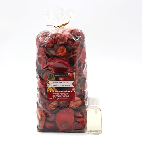 HOSLEY® Christmas Potpourri Bags Apple Cinnamon Scented Potpourri Bowl Filler Delight 4 oz Scented Potpourri with Bonus Fragrance Refresher Create a Cozy Ambiance