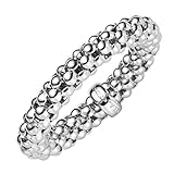 Elastischer Himbeer-Ring, 4mm, 585 Weißgold