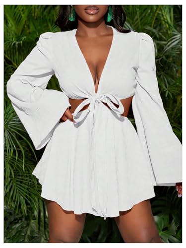 Image of BEAUDRM Women's Summer Tropical Dress Sexy Vacation Outfits Beach Sundress | Tropical Dresses for Women, Summer Dress, Two Piece Sets, Summer Outfits