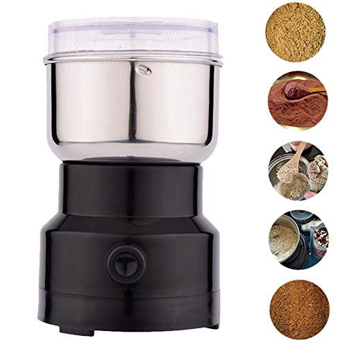 Elektrische Kaffeemühle, 300 W Multifunktions-Zerkleinerungsmaschine, Edelstahlklingen Kaffee- und Gewürzmühle, geräuscharme Getreidemühle