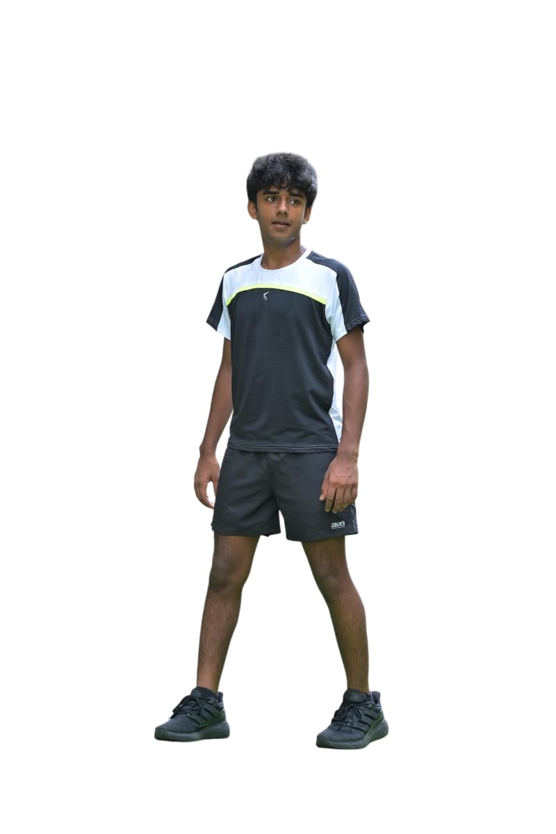 TRAINIKS Activewear Boys Skort β Play-Ready Comfort Skirt with Built-in Shorts, Lightweight Stretch Fabric, Breathable Sports Skort for Boys -Black 11-12Y