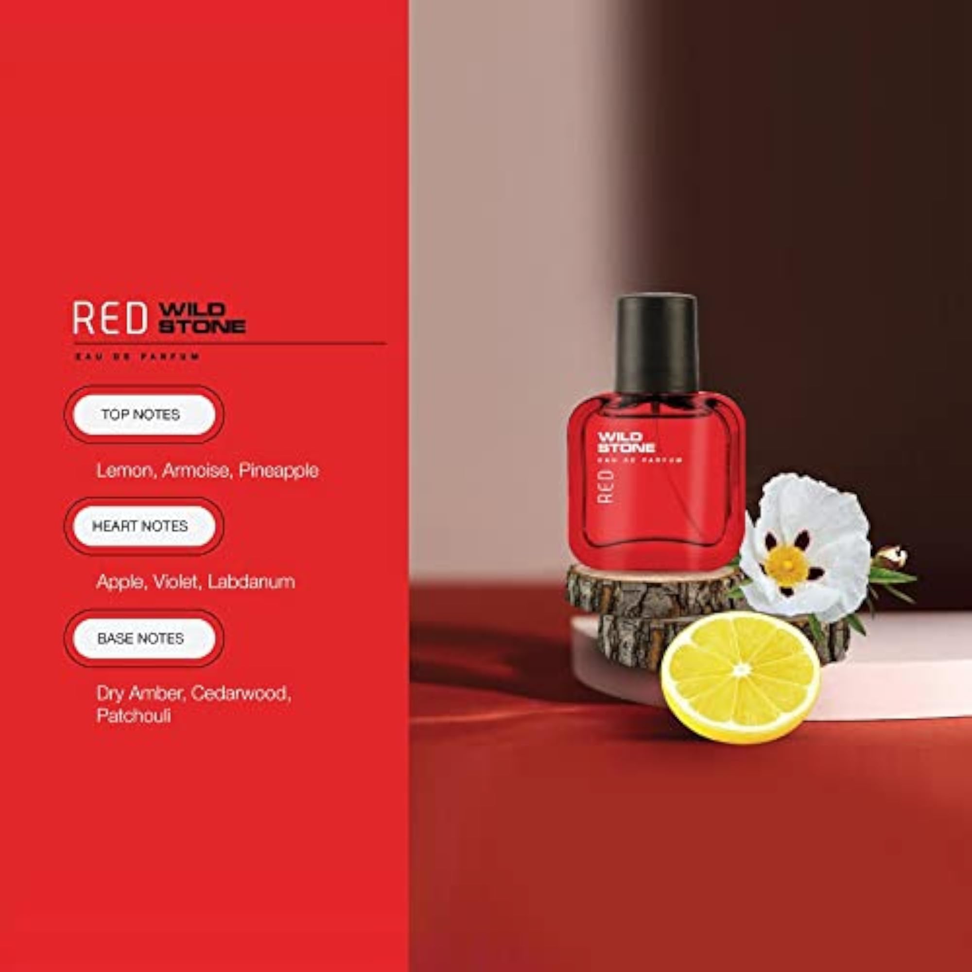 Men's Red Long Lasting Eau de Parfum, Pack of 2