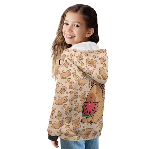 Girls Fleece Full Zip Hoodie Sweatshirt Girls Zip Up Hoodie Casual Long Sleeve Sweatshirts Pullover with Pockets2