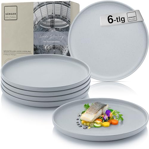 Sänger Leeds Sterling | 6er Teller Set, Steingut, Grau | VALUE COLLECTION
