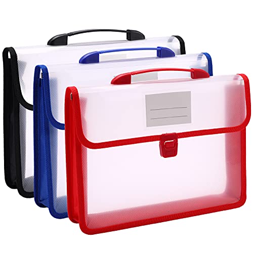 Nordun Pochette Plastique A4, 3 Pcs Pochette Porte Document Transparente Chemise Polypropylène, Enveloppe Extensible Fichier Document avec Manipuler,Premium...