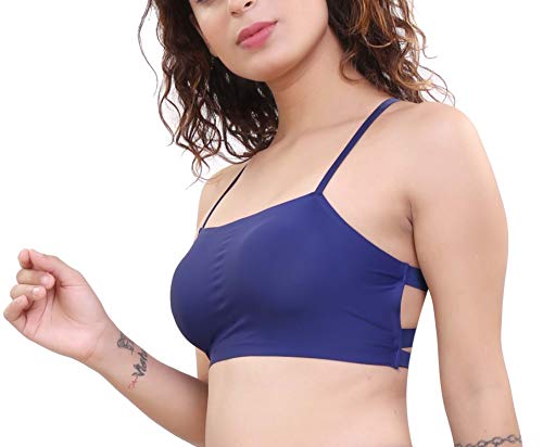 Image of PLUMBURY Women's Spandex & Polyamide Padded Bralette Bra