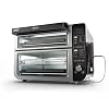 Ninja DCT451 12 in 1 Smart Double Oven with FlexDoor Thermometer FlavorSeal Smart Finish Rapid Top Convection and Air Fry Bottom Stainless Steel pack of 1