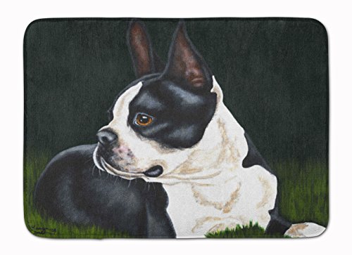 Caroline's Treasures AMB1321RUG Boston Terrier Beauty Machine Washable Memory Foam Mat, Bathroom Rug, Non-Slip Bath Mat, Durable Thick Washable Rugs for Kitchen, Bathroom Quick Dry, Decorative Artwork