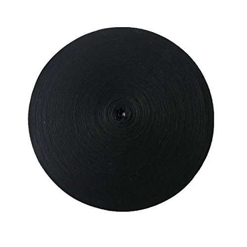 QIANF Twill Tape Ribbon 100% Cotton Black 1