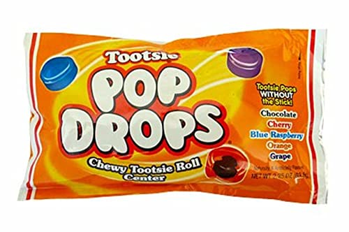 Tootsie Roll Pop Drops Candy Lollipop Suckers Without The Stick In Classic Assorted Fruit Flavors Bulk Value Pack In Resealable Bag - 12 Count Of Individually Wrapped 2.25 Oz Packs (1.68 Lbs) #TOP4