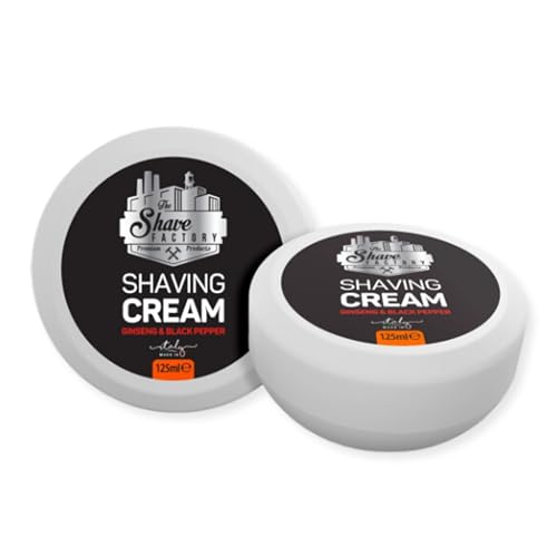 The Shave Factory Jabón En Crema De Afeitar : El Jabón De Afeitar Definitivo Para Una Experiencia De Afeitado Suave Y Nutritiva: Ingredientes Y Fragancia Lujosa, 125ML