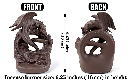 Pterosaur Dragon Backflow Incense Burner Waterfall Incense Holders, Home Decor Decorations Statue Ornaments Gift Figurine #TOP4