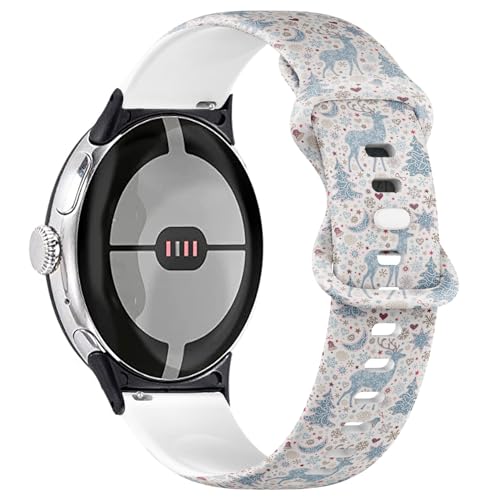 Bracelet de rechange silicone Google Pixel Watch 2 motif de Noël