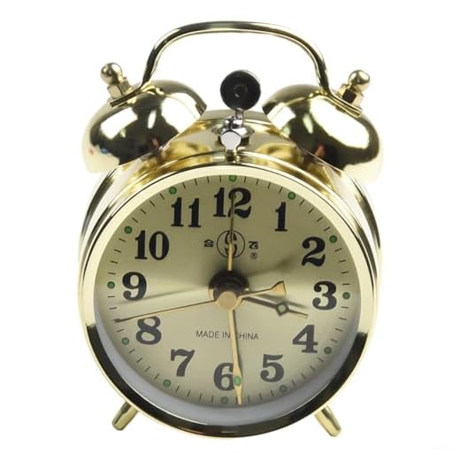 Horseshoe-shaped Mechanical Alarm Clock With A Manual Wind Up Alarm Clock No Batteriesand A Retro Twin-bell Design Gold Finish Perfect For Bedrooms, Living Rooms Or Desks 7Cm