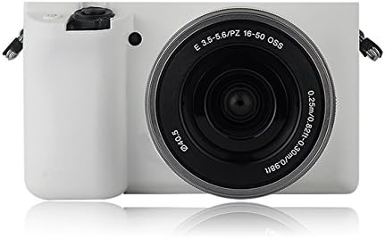 Silicone Case Soft Protective Skin For Sony A5100 A5000 16-50mm Lens - White