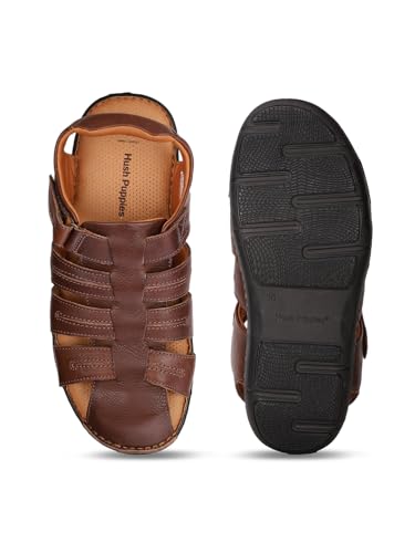Image of Hush Puppies Men's NW Track Fisherman E Dark Brown Sandal-13 Kids UK (8644870)