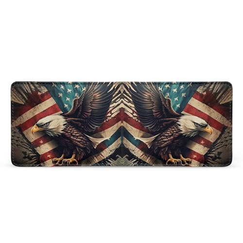 HUIACONG American Flag Eagle Leather Mens Wallets Tie Dye Thin Slim Credit Cards Ponch,Bifold Smart Clutch Wallet Purse Coin Pocket Travel Cash Organizer Storage4