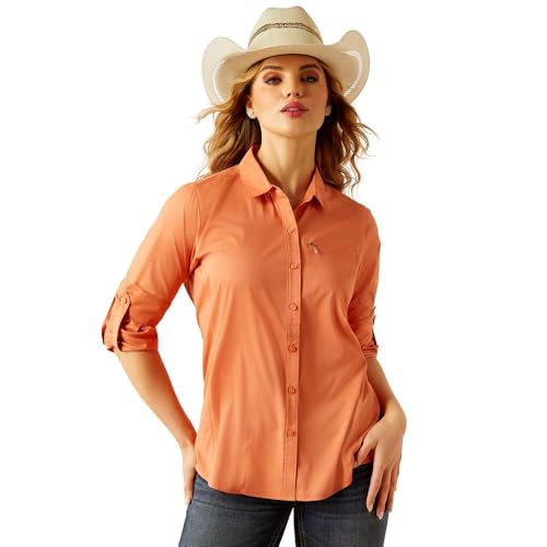 ARIAT Women's Venttek Shirt, Langoustino, Large