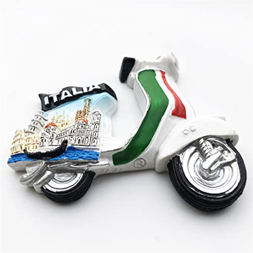 Imán de Resina 3D Motocicleta Italia para Refrigerador miniatura 2
