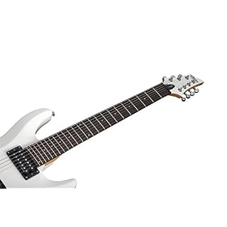 Schecter C-7 Deluxe Guitare électrique 7 cordes Blanc satiné - Les Beatles, Paul McCartney, John Lennon, RIngo Starr, George Harrison Schecter C-7 Deluxe Guitare électrique 7 cordes Blanc satiné – Image 3