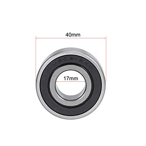 Uxcell 3203-2Rs Angular Contact Ball Bearing 17X40X17.5Mm Sealed Bearings 5203-2Rs 2Pcs #TOP3