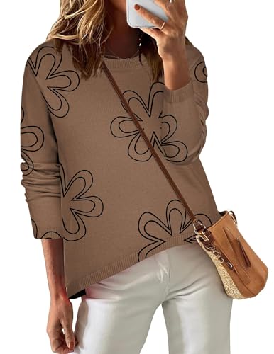 Image of Zeagoo Sweaters for Women Fall Outfits Trendy 2025 Long Sleeve Shirts Bussiness Casual Knit Pullover Sweater Tops