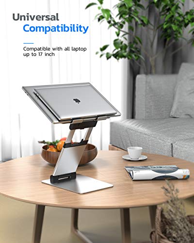 image for Nulaxy Laptop Stand, Ergonomic Sit to Stand Laptop Holder Convertor, A