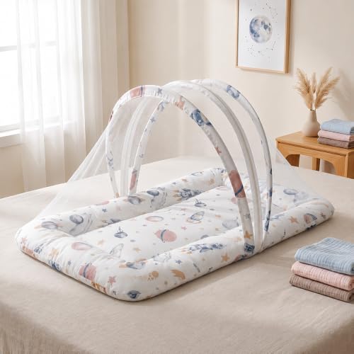 Image of StarAndDaisy 3 in 1 Baby Mosquito net for Sleeping, Mosquito net for Newborn Baby with Soft and Comfortable Bed.