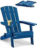 Yepesot Folding Adirondack Chair Patio Chair Lawn Chair Outdoor Adirondack Chairs Weather Resistant for Patio Deck Garden, Backyard Deck, Fire Pit