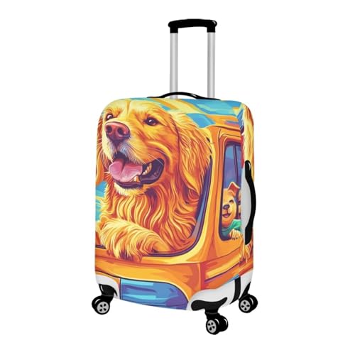 FOR U DESIGNS Dachshund Dog Suitcase Covers for Luggage Elastic Anti-Scratch Protector Fit 18-21 Inch Carryon Bags Travel Accessories Vacation Cartoon2