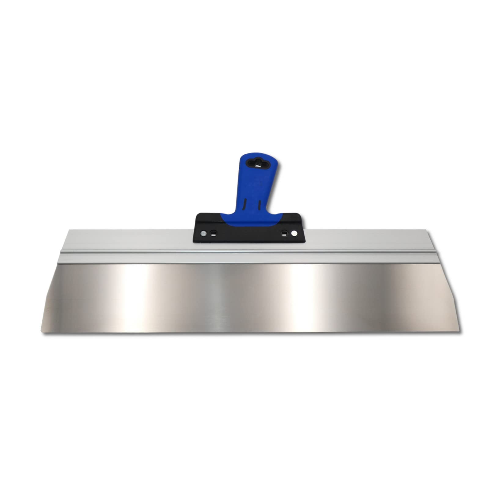DEWEPRO Breitspachtel 500 x 95 mm aus Edelstahl – Flächenspachtel mit 0,4 mm Blattstärke – Ergonomischer 2K Softgriff & Aluprofilhalter für Trockenbau, Renovierung & Spachtelarbeiten