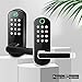 Keyless-Entry Fingerprint Smart Door Lock: LORVIBO Digital Electronic Lock with Code Passcode, Electric Door Knob, Biometric Door Handle, Perfect for Exterior/Interior/Entry/Bedroom Doors (Silver)