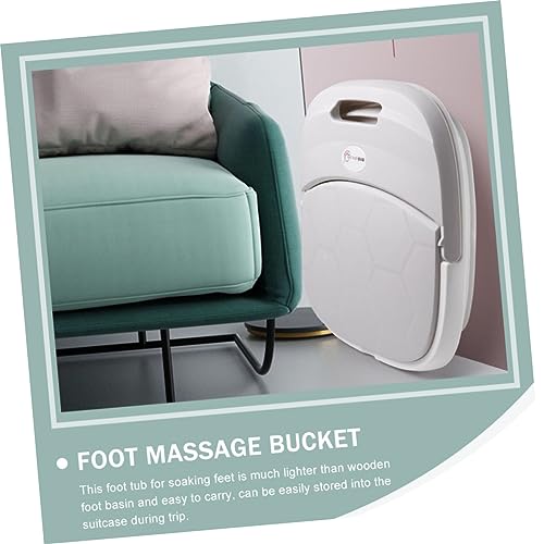 Cubo plegable para baño de pies con masaje y soporte estable miniatura 3