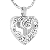 💗MEMORIA： El colgante puede ser utilizado como un recuerdo reflexivo y guardado de cualquier ser querido o cenizas de animales queridos. Siempre cerca de tu corazón, de tu alma y de tu mente. Pero también puedes usarlo para guardar una pequeña cantidad de perfume, pelo, suciedad, flores o mensajes especiales